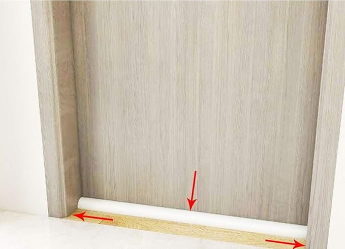 GenericBrands Bathroom Foldable Block water Stopper sealing strip shower threshold dam Self adhesive silicone shower barrier 96 Inch