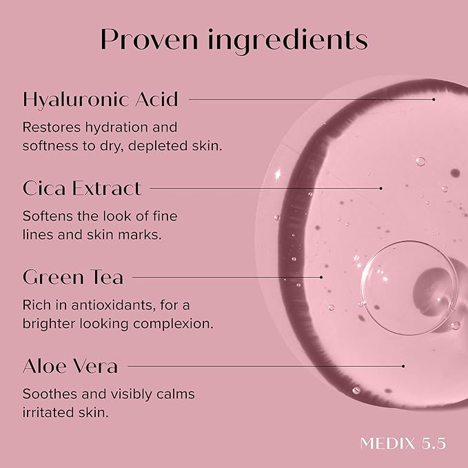 Medix 5.5 Anti Aging Skin Care 3PC Set | Retinol Body Cream + Exfoliating AHA Glycolic Acid Foaming Face Wash & Body Wash + Hyaluronic Acid Serum Booster, Cleanse + Treat + Hydrate Skincare Set, 3PC