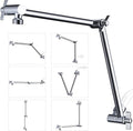 G-Promise 18 Inch Shower Head Extension Arm, Solid Brass Height & Angle Adjustable Extender, Rise or Lower Rainfall and Fixed Shower Head (Chrome)