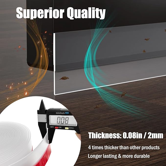 Wide Silicone Weather Stripping, 3 inch (W) x 20 Ft (L) Door Draft Stopper, Silicone Seal Strip for Doors Windows and Shower Glass Gap, Brown