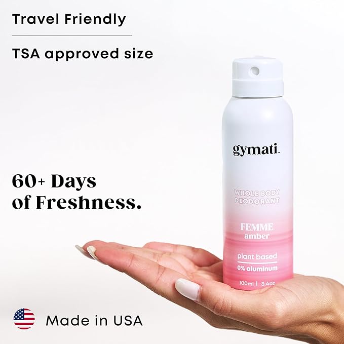 Gymati Fitness Body Deodorant Spray Aluminum Free - Women - Pack of 3
