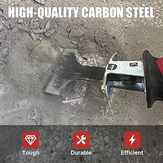 2/5inch (10mm) HCS reciprocating Saw Blade Saber Shovel Length Cleaning Tool for Removing Tile Grout Glue Gaps, etc.…
