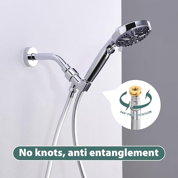 Silicone Shower Hose Extra Long,Explosion Proof Anti Winding Showerhead Hose,Used In Showerheads Spray Bidet Bathing Toilet Cleaning Flexible RV Shower Hoses Replacement (Silver, 31 In)