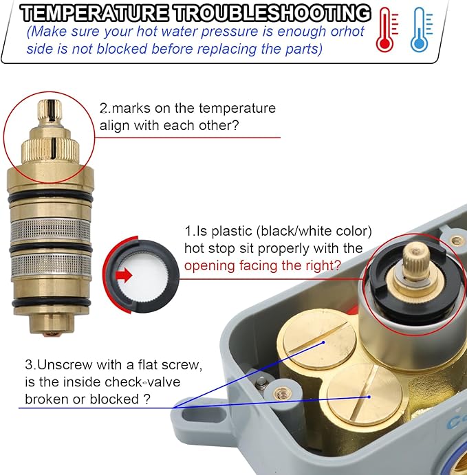 Thermostatic Shower System Dual Shower Heads with 16" Ceiling Mounted Rain Shower Head & 6" Wall Mounted Head 4 Function Shower System with body jets Can All Run Together, Brushed Gold
