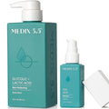 MEDIX Glycolic Acid Exfoliating Body Wash KP Bump Eraser Cleanser + 10% Glycolic Acid Serum 2PC Skin Care Set | AHA Exfoliant Body Wash + Serum Refine & Soften Dead Dry Skin, Bumps, & Wrinkles, 2PC