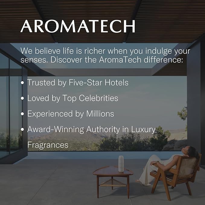 AromaTech Palo Santo & Amber Premium Aroma Oil – Grounding & Inspiring Home Fragrance with Notes of Clary Sage & Lavandin for Scent Diffusers, Cold-Air and UltraSonic Scent Machines – 60 mL