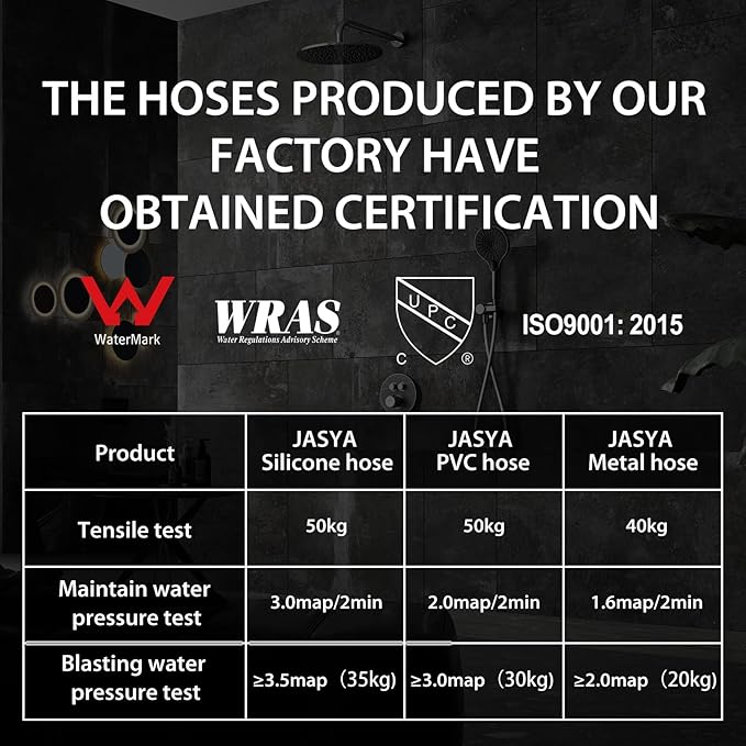 119 Inches Long Shower Hose Rv Shower Hose Extra Long Explosion Proof Anti Winding PVC Showerhead Hoses For Cleaning Pet Black Extension Hoses Flexible Hand Held Showerhose Replacement