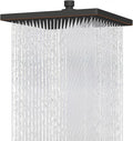 Hibbent Thickness Metal Rain Shower Head, 12 Inch High Pressure Shower Heads, Large Bathroom Rainfall Shower Head with Adjustable Brass Ball Joint, Waterfall Full Body Coverage, Oil Rubbed Bronze