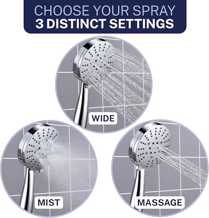 HammerHead Solid Metal Rain Shower System Set with Handheld and 10" Rainfall Head, Shower Valve and Trim Kit, 2-Handle Shower Faucet Set with 2 Way Diverter Body – Brushed Gold