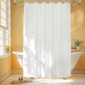 Extra Long Waterproof Fabric Shower Curtain Liner with 3 Large Magnets, 72 x 78 inch Long Cloth Shower Liner Machine Washable, White Lightweight Shower Curtain for Bathroom