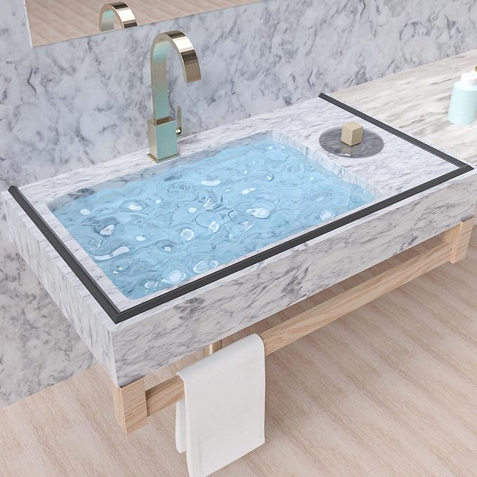 Collapsible Shower Threshold Water Dam, Shower Door Water Dam Barrier, Dry and Wet Separation Door Dam Water Stopper Kitchen Shower Threshold Silicon Water Blocker(98Inch)