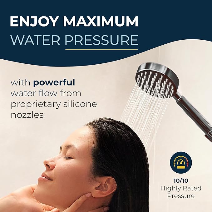 HammerHead Showers® SOLID METAL 27.5 Inch Shower Slide Bar Set and Handheld Shower Head with Hose — OIL RUBBED BRONZE — 1.75 GPM Low Flow Spray Wand — Easily Adjust Height & Angle of Handshower