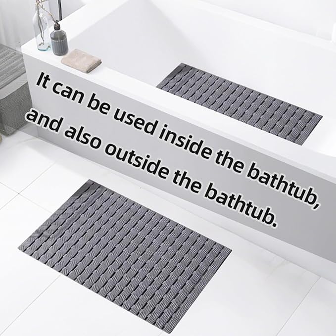 Modern Simplicity Family Expenses Bathroom Bathtub Floor Non-Slip mat with Drainage Hole with Sucker Shower Bathroom Foot pad (Sky Blue)