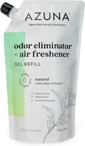 Azuna All-Natural Odor Remover Gel Refill Pouch | Air Purifier with Tea Tree Oil | Plant-Based & Long Lasting | For Pet Odors, Smoke & Strong Odors | Natural Scent, 24 oz