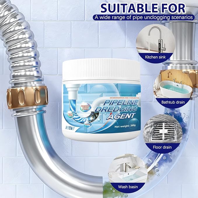 Sink Drain Hair Clog Remover Cleaner,Powerful Unclogging,Toilet Unclogger Heavy Duty,Bathroom Shower Pipeline Dredg (1)