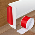 Vinyl Baseboard Molding Trim 3 Inch x 80 Feet Peel and Stick Baseboard Trim Flexible PVC Cove Base Moulding Self-Adhesive Trim for Garage Bathroom Cabinet Floor Walls, White