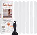 Non-Slip Bathtub Stickers,24 PCS Safety Bathroom Tubs Showers Treads Adhesive Decals Scraper (White)