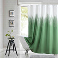 Extra Long Fabric Shower Curtain, Green and White Ombre Shower Curtains for Bathroom, Modern Decorative Bathroom Curtains, 72" W x 84" H