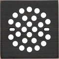 RRAJJ Square Improve 4-1/4 Inch(108mm*108mm) Screw-in Shower Floor Drain Grate Strainer (Oil Rubbed Bronze)
