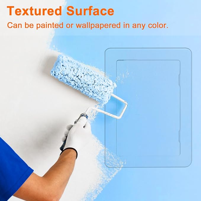 Suteck Plastic Access Panel for Drywall Ceiling 4 x 6 Inch Reinforced Plumbing Wall Access Doors Removable Hinged White