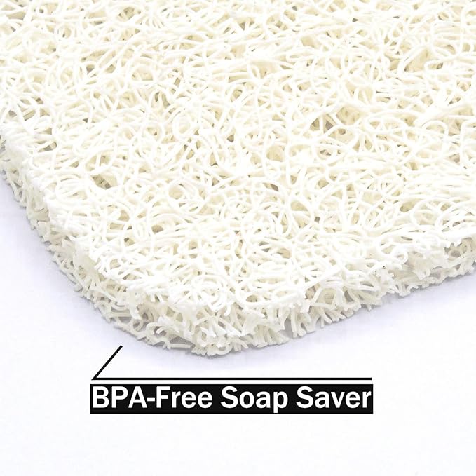 Soap Dish Stainless Steel Bar Soap Holder for Shower Bathroom, Self-draining Soap Dishes Sponge Holder for Kitchen Sink, Easy Cleaning Quick Dry with White Soap Saver