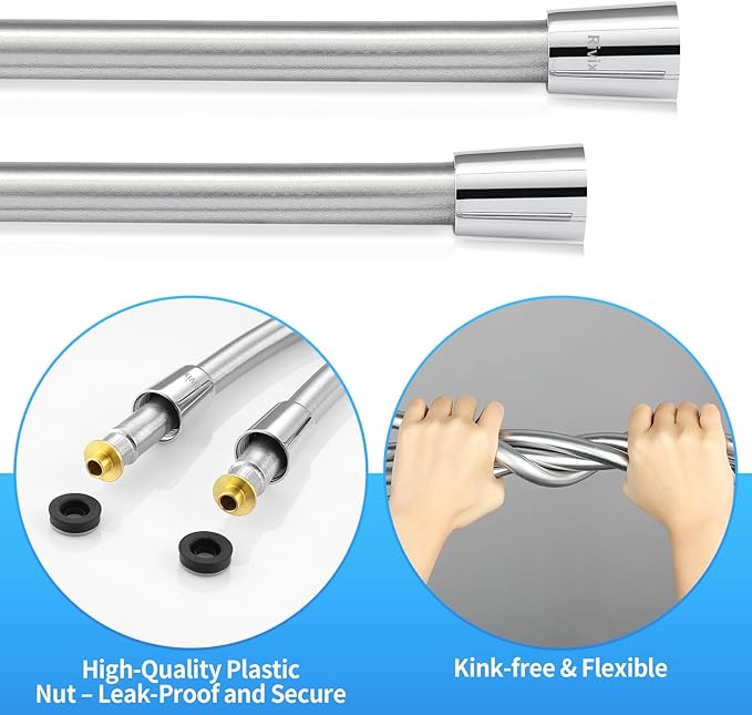 Extra Long Replacement Shower Hose Extension Handheld Shower Head Hose 79 Inches Flexible and Durable with Brass Insert and Nut
