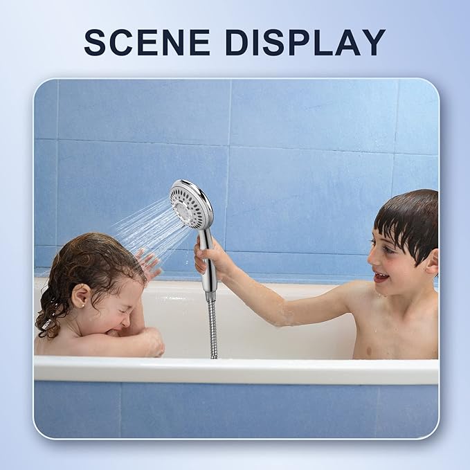 Shower Head Sink - Faucet Bathtub, Hose Sprayer Attachment with 9 Adapters, 79" Hose for Hair Washing, Pet Dog Rinse & Baby Bath, ON/OFF Extension for Tub Faucet, Utility Sink, Laundryroom, Garden
