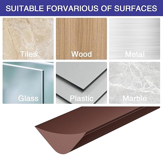 Flexible Molding Trim, Flexible Bendable Adhesive Caulking Strip, Molded Trim, Peel and Stick Home Decorative Edge for Bathroom, Kitchen, Floor, Wall (Dark Brown, 0.83in x 0.24in x 20ft)