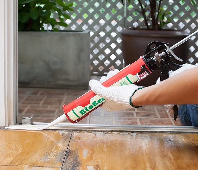 Translucent BioSeal 100% Silicone Sealant Caulk Kitchen and Bath Grade, Waterproof and No Odor No Color Change 10.1 Ounce Cartridge -Translucent 25 Set