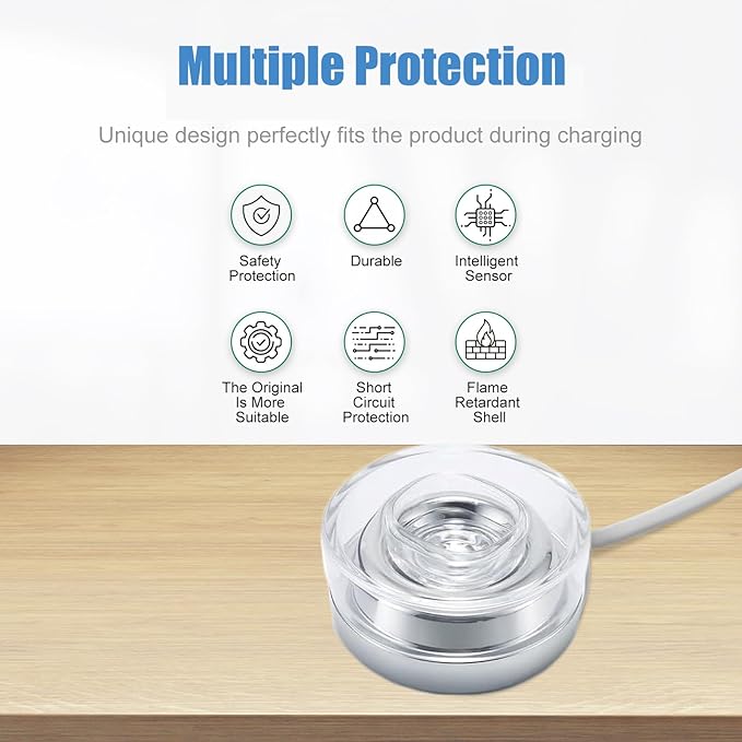 Electric Toothbrush Replacement Charger Base Compatible with Philips Sonicare HX9300 HX9900 Series Inductive Charging Base Portable Waterproof Power Cord Environmental ABS for Travel