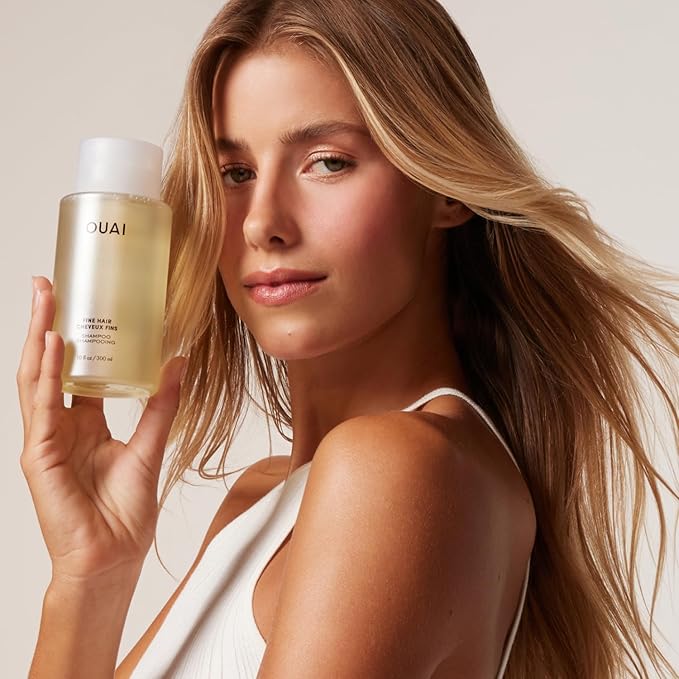 OUAI Fine Hair Shampoo Refill - Volumizing Shampoo for Fine Strands - Made with Biotin, Keratin & Chia Seed Oil - Strengthens, Nourishes & Thickens - Color-Safe & Sulfate Free Hair Care (32 Fl oz)
