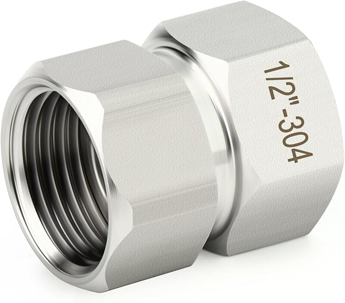 TAISHER 5PCS 304 Stainless Steel Flexible Movable Connector, 1/2" NPT Female for Sprayer, 32MM Length, Angled Valve, Shower Arm