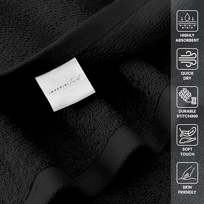 50 PK Saloon Towel Black