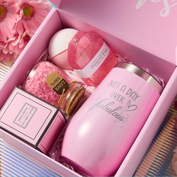 Birthday Gifts for Women, Unique Spa Gift Basket Set for Mothers Day, Valentines Day - Christmas Gifts for Women, Mom, Friends Female, Sister, Her, Girlfriend, Wife, Teacher, Nurse
