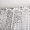 WELTRXE Shower Curtain Liner 8G EVA with 3 Magnets, Waterproof Clear Shower Curtains with 3D Water Cube Design, Heavy Duty Plastic Bathroom Shower Liner for Shower Stall, Bathtubs, 72 x 72,12 Hooks
