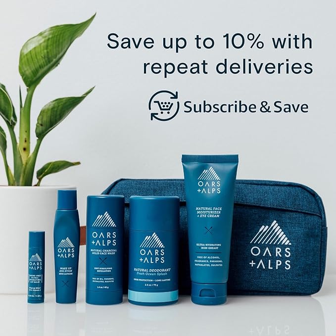 Oars + Alps Body and Face Wash for Men, Mens Body Wash & Face Cleanser with Vitamin E and Antioxidants, Moisturizing, Hydrating, Paraben & Sulfate Free Cleanser, Alpine Tea Tree, 1pk