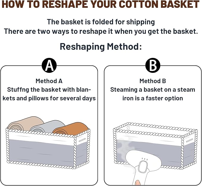 Large Shallow Organizing Baskets 15x11x5.1 Inches - Rope Woven Storage Bins for Bathroom, Shelves, Cube Closet, Mixed Brown 3 Packs