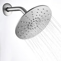 Rainfall Shower Head, MEDIOMI Rain Shower Head Set - Ultra-Thin Design High Flow Stainless Steel Large Round Rain Shower Heads with Shower Arm and Flange (8-Inch, Brushed Nickel)