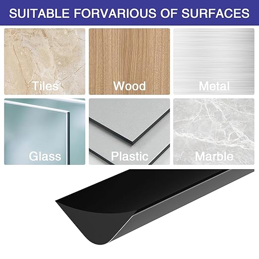 Flexible Molding Trim, Flexible Bendable Adhesive Caulking Strip, Molded Trim, Peel and Stick Home Decorative Edge for Bathroom, Kitchen, Floor, Wall (Black, 0.83in x 0.24in x 10ft)