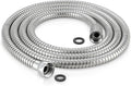 59" Metal Shower Hose Replacement Handheld Kink Free Stainless Steel Shower Head Wand Hose Extension Extra Long with Brass Insert and Nut, Durable & Flexible for Pet Bathing Cleaning