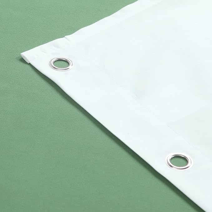 90 Inch Fabric Shower Curtain, Extra Long Green and White Ombre Shower Curtains for Bathroom, 72" W x 90" H