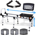 ShowerGlyde SG2 - FSA HSA Eligible | Sliding Transfer Bench for Toilet-Adjacent Tubs, Adjustable Height, Grab Bar, Extended Rails, Sliding Shower Chair with Commode Compatibility