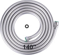 Aleasha 140 Inches Extra Long Shower Head Hose Extension for Bathing, Toilet Cleaning, Dogs, Bathroom - Chrome Handheld Shower Hose