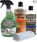 Marblelife Bathroom Combo Kit, With Marble & Travertine Cleaner, MaxOut Deep Grout Cleaner for Tile Floors, Soap Scum Remover For Shower & Other Surfaces, Includes A Cleaning Cloth