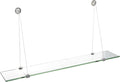 Spancraft Glass CR-12x14-Brushed Steel Crane Glass Shelf, Brushed Steel, 12" x 14"