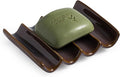 Ceramic Bar Soap Dish and Savers for Bathroom, Shower and Kitchen, Japanese Self Drain Soap Holder, Purple