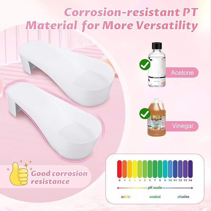 Yokilly Toe Nail Soaking Bowl, 2 PCS Toenails Soak Off Bowl, Shoe Design Foot Bath Soak Tub Bowl, Acetone Proof Pedicure Foot Spa Nail Soaker Bowl for Soak Off Dip Powder Gel Polish Remover (White)