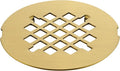 4-1/4 inches Snap-On Round Shower Drain Cover, Stainless Steel (Brushed Gold)