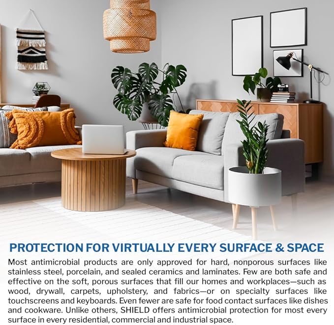 PermaSafe Shield, 90-Day Antimicrobial Surface Protectant; Mold, Mildew, Fungi, Algae and Odor Inhibitor, and More. 1 Gal.