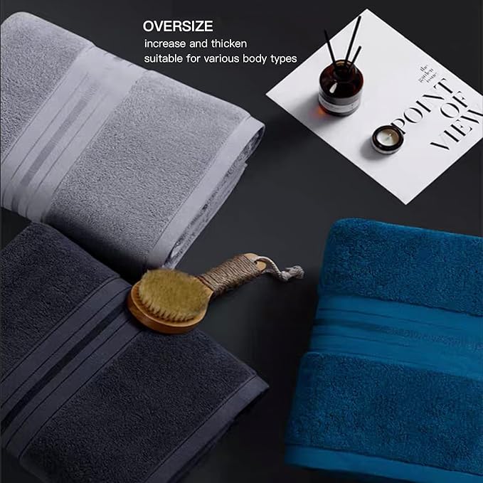 Bath Sheet,Oversized Bath Towel,Beach Towel, 40x73 inches, Extra Large,100% Luxury Cotton, Super Soft & Absorbent (Green, Extral Large)